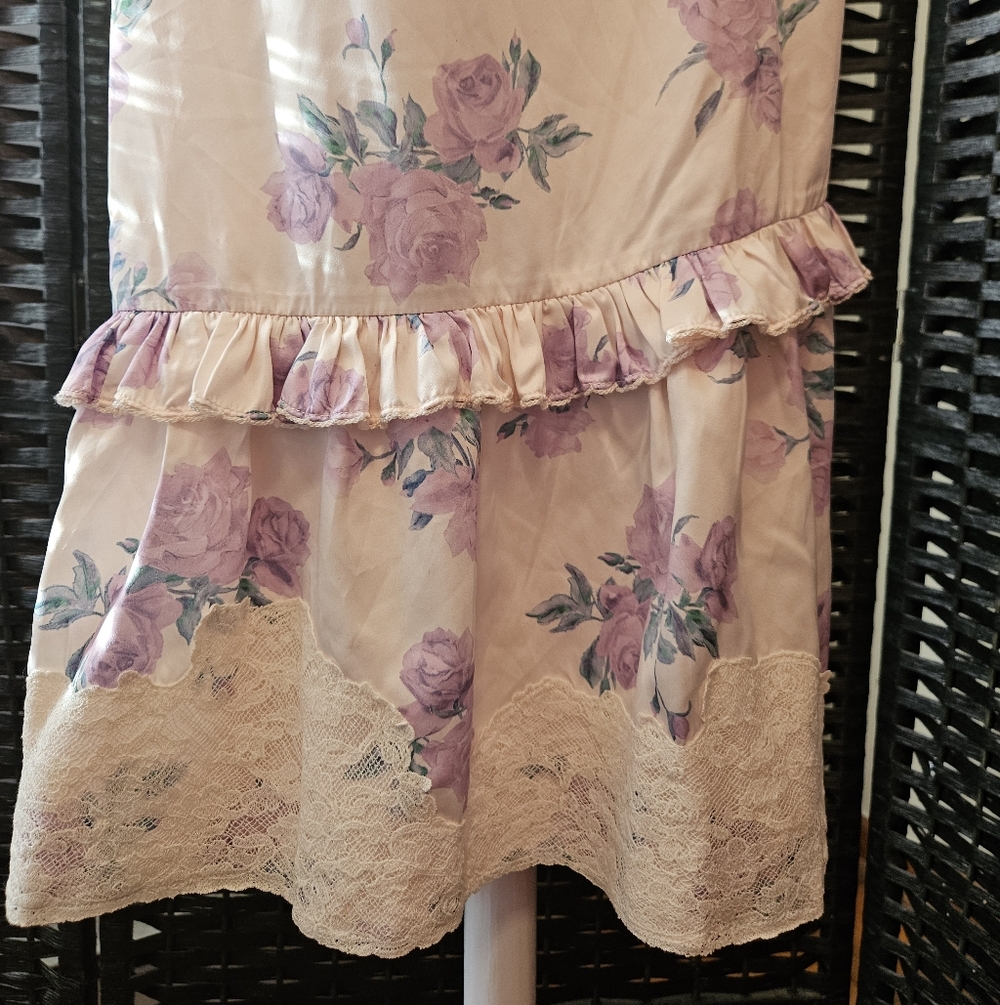 LoveShackFancy Pastel Floral Dress with Lace - Picture 2 of 8